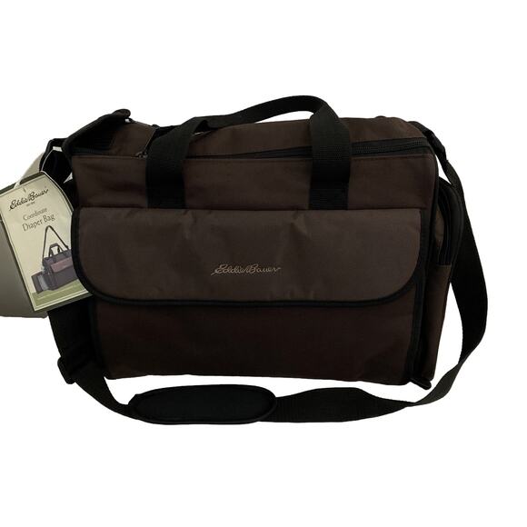 Eddie Bauer Coordinate Diaper Duffle Bag Brown , Changing Pad NWT - Picture 1 of 7